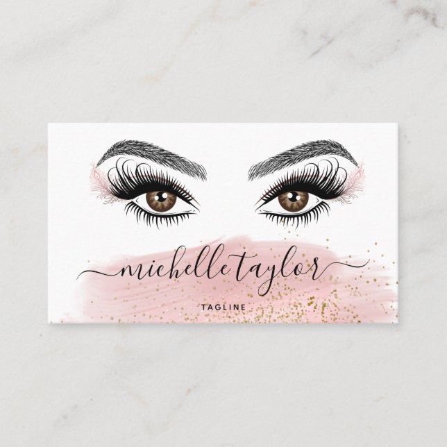 Carte De Visite Artiste maquillage Beauté Salon Lash Extension Plu (Devant)