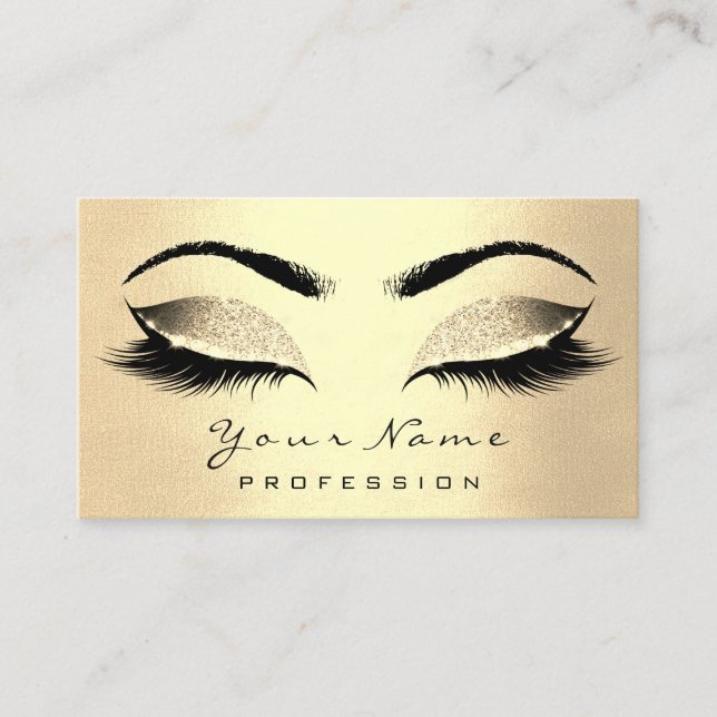 Carte De Visite Artiste maquillage Brown Lashes Parties scintillan (Devant)