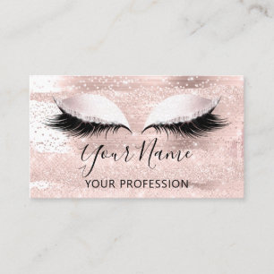 Carte De Visite Artiste maquillage Cosmetologue Rose Eyelash VIP