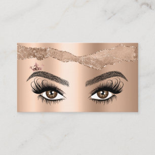 Carte De Visite Artiste maquillage Crown Lashes Beauté Salon Exten