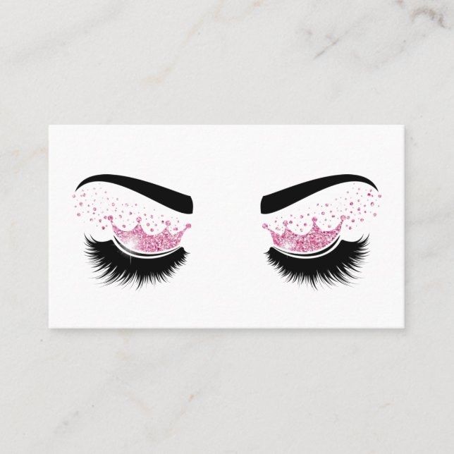 Carte De Visite Artiste maquillage Crown Lashes Beauté Salon Exten (Devant)