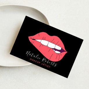Carte De Visite Artiste maquillage de beauté Fashion Lip Kiss