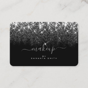 Carte De Visite Artiste maquillage de Parties scintillant argenté 