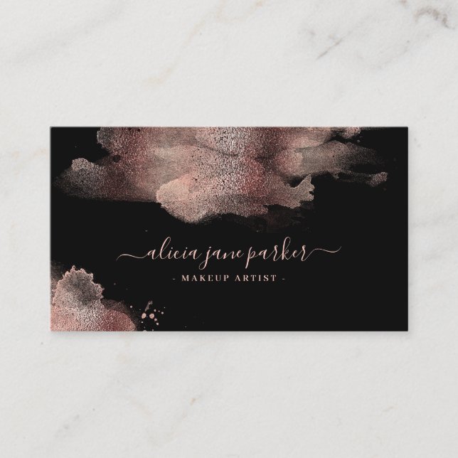 Carte De Visite Artiste maquillage de salon de parties scintillant (Devant)