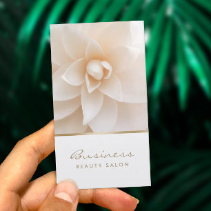 Carte De Visite Artiste maquillage Élégant salon de beauté florale