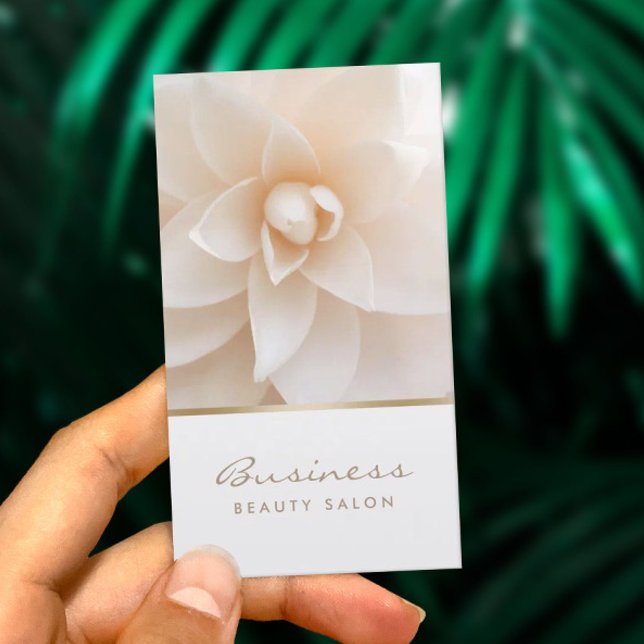 Carte De Visite Artiste maquillage Élégant salon de beauté florale (Créateur téléchargé)