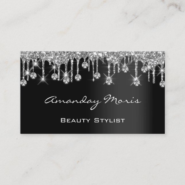 Carte De Visite Artiste maquillage Eyelash Black Drives Silver Dia (Devant)