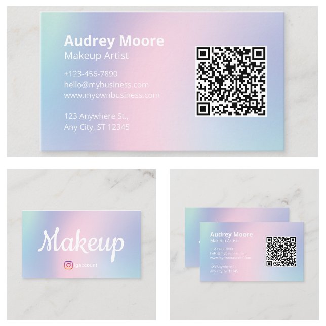 Carte De Visite Artiste maquillage Freelance (Makeup Artist Freelance Business Card
)