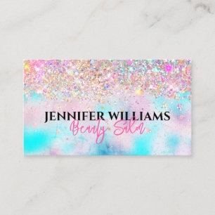 Carte De Visite Artiste maquillage Holographique Opale Parties sci