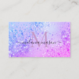 Carte De Visite Artiste maquillage Holographique violet brillant P