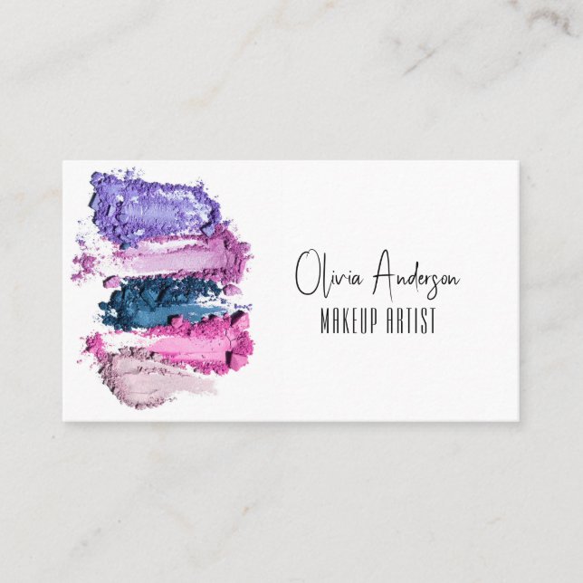 Carte De Visite Artiste maquillage moderne Beauty Swatch (Devant)