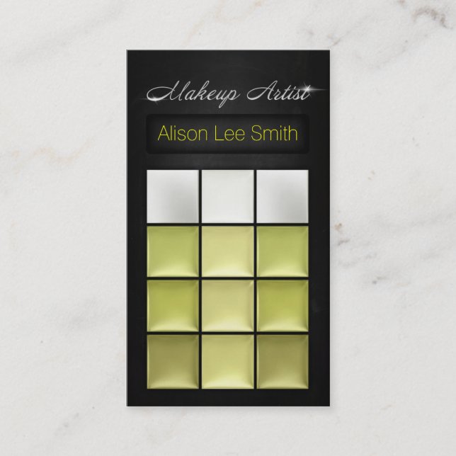 Carte De Visite Artiste maquillage / Palette d'ombre à la crème (Devant)