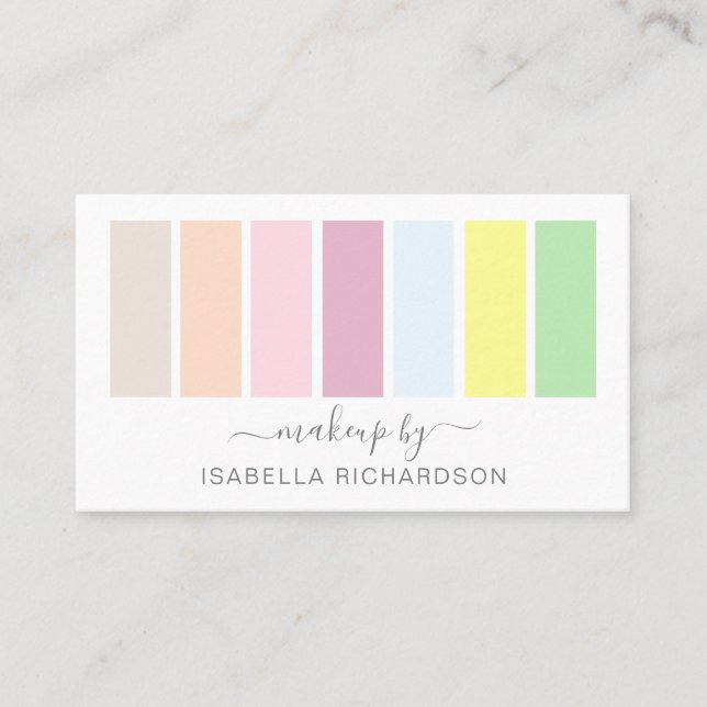 Carte De Visite Artiste maquillage Pastel Palette Eyeshadow (Devant)