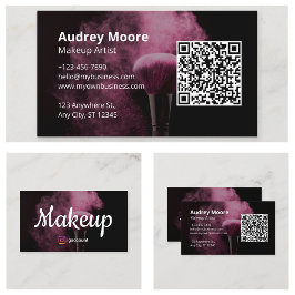 Carte De Visite Artiste Maquillage Rose