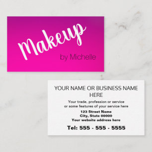 Carte De Visite Artiste maquillage simple Magenta Purple Shades