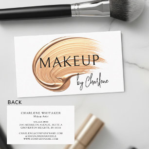 Carte De Visite Artiste maquillage Typographie moderne
