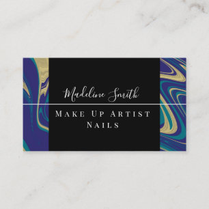 Carte De Visite Artiste Maquilleuse Acide Abstrait Marbre