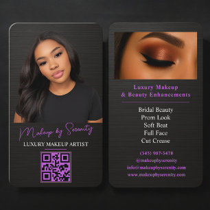 Carte de visite Artiste Maquilleuse Code QR Beauté