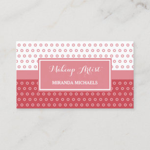 Carte De Visite Artiste Maquilleuse Pink Dot