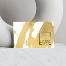Artiste moderne Abstrait Faux Gold Brushstrokies
