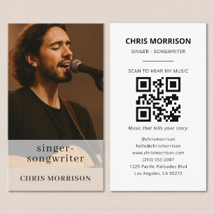 Carte De Visite Artiste musical Code QR