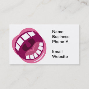 Carte De Visite Artiste musical Funny rose et blanc