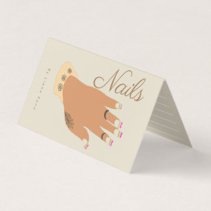 Carte De Visite Artiste Ongles Tatouage Illustration Main