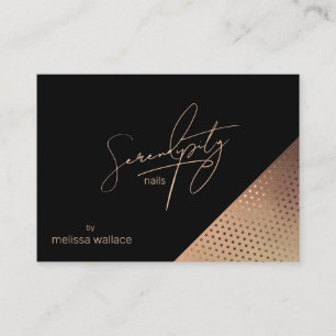 Carte De Visite Artiste Ongulaire Professionnel Rose Gold Tendance