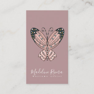 Carte De Visite Artiste Papillon Boho Fard à joues fait main par u