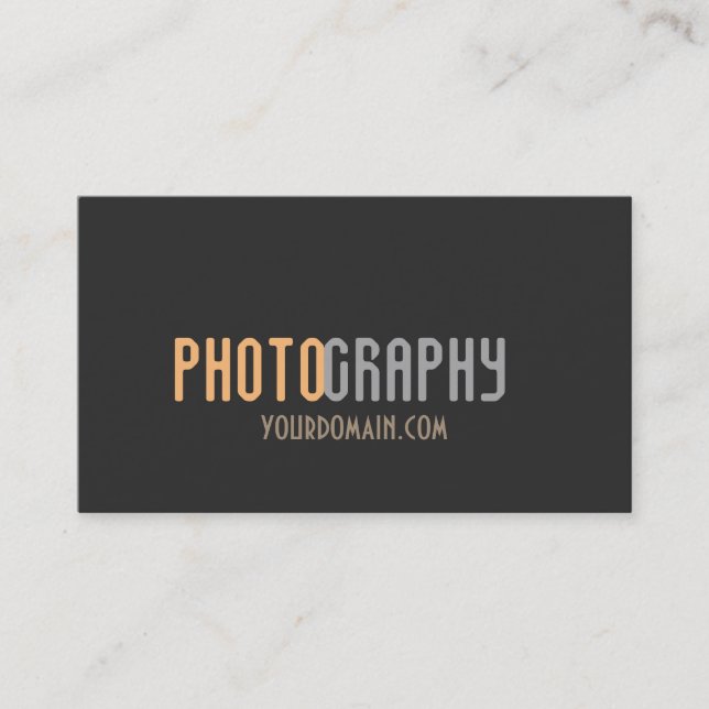 Carte De Visite Artiste photographe gris spécial (Devant)