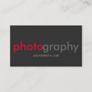 Carte De Visite Artiste photographe rouge gris unique