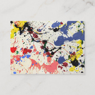 Carte De Visite Artistes Paint Splatter Arrière - plan