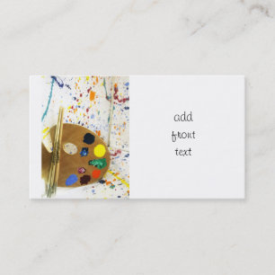 Carte De Visite Artistes Peinture Splatter et Palette de Peinture