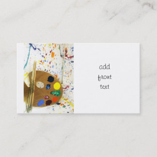 Carte De Visite Artistes Peinture Splatter et Palette de Peinture