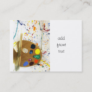 Carte De Visite Artistes Peinture Splatter et Palette de Peinture