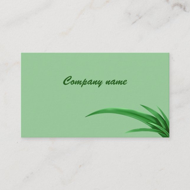 Carte De Visite Artistic Monochrome Classique Peint Grass Tuft (Devant)