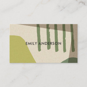 CARTE DE VISITE ARTISTIQUE ABSTRAIT RUSTIQUE MODERNE DE LIME GREEN