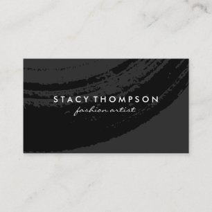 Carte De Visite Artistique brossé noir sur noir