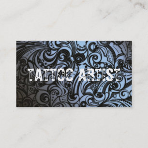 Carte de visite artistique du corps de tatouage