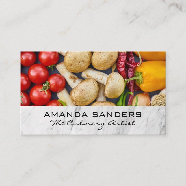Carte De Visite Arts culinaires | Fruits et légumes (Devant)