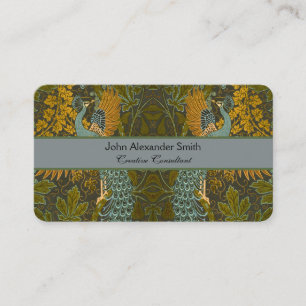 Carte De Visite Arts et artisanat Walter Crane Motif Paon