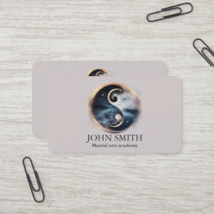 Carte De Visite Arts martiaux minimalistes modernes Yin Yang Karat