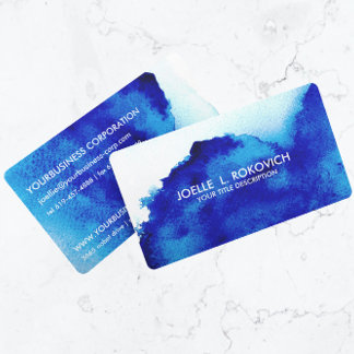 Carte De Visite Artsy Blue/Watercolor Pastel