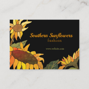 Carte De Visite Artsy Bold Hip Sunflowers