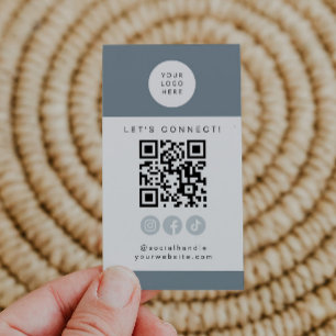 Carte De Visite ARYA Sage Green Social Media QR Code Instagram