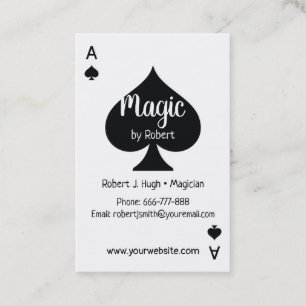 Carte De Visite As de pique Poker