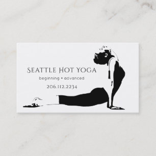 Carte De Visite Asana Silhouette   Instructeur de yoga