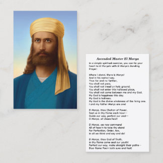 Carte De Visite Ascendant Maître El Morya Seigneur du Premier Ray