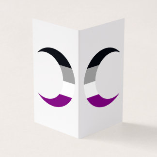 Carte De Visite Asexual Pride Crescent Moons Greeting Card
