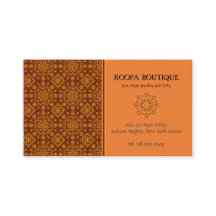 Carte de visite asiatique est de motif de rosette